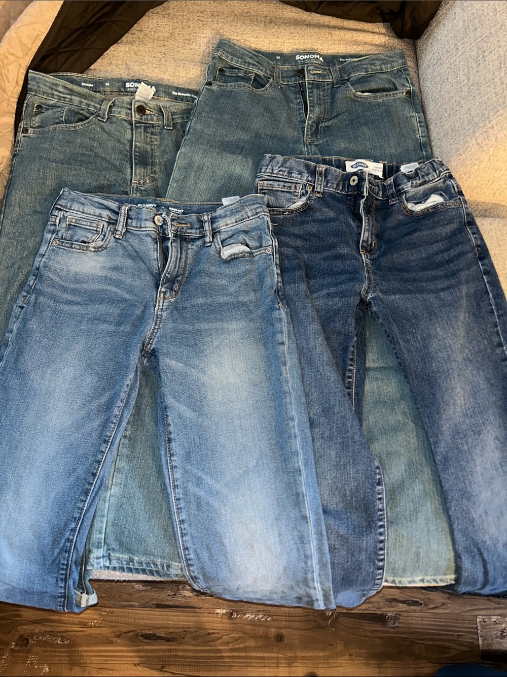 4 pairs of Boys Jeans – Assorted Blue Washes